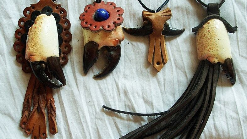 amulet and talisman made of original leather