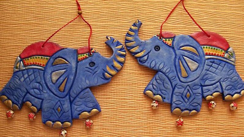elephant amulet from puff pastry