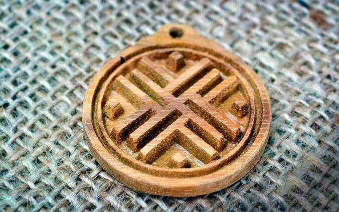 wooden amulet for health