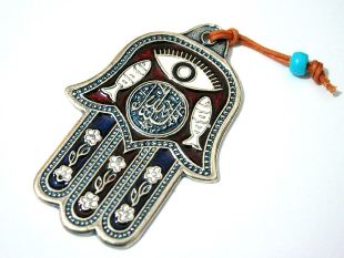 Muslim amulets of good luck Hamsa